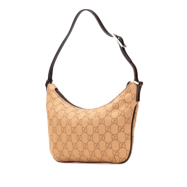 Pre-owned Gucci GG Canvas Shoulder Bag Brown
