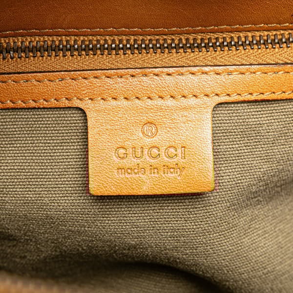 Pre-owned Gucci Canvas Utilitarian Shoulder Bag Brown