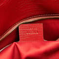 Miniatyrbild 6 av 10: Pre-owned Gucci GG Canvas Horsebit Shoulder Bag Red