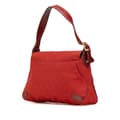 Miniatyrbild 2 av 10: Pre-owned Gucci GG Canvas Horsebit Shoulder Bag Red