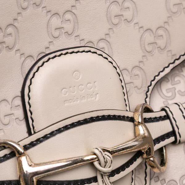 Pre-owned Gucci Large Guccissima Emily Chain Shoulder Bag Brown