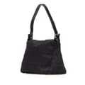 Miniatyrbillede 2 af 10: Pre-owned Fendi Zucchino Canvas Double Flap Mamma Black