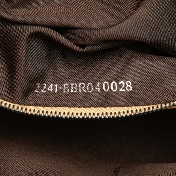 Pre-owned Fendi Zucchino Canvas Shoulder Bag Brown