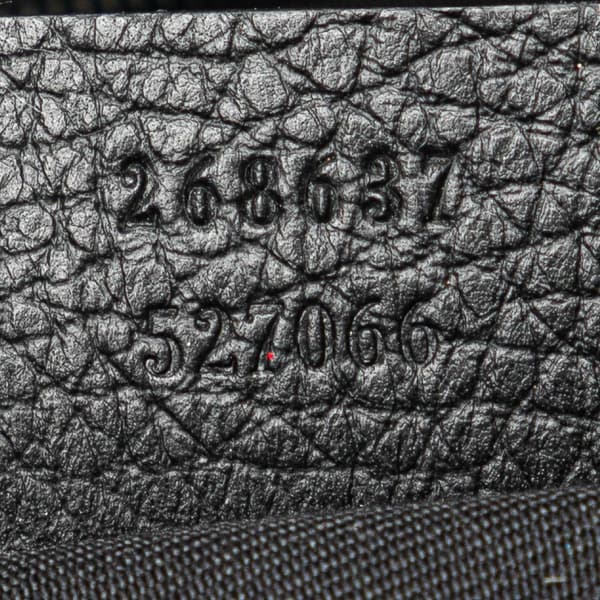 Pre-owned Gucci Pebbled Leather Abbey D Ring Shoulder Bag Black