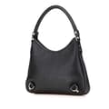 Miniatyrbild 2 av 10: Pre-owned Gucci Pebbled Leather Abbey D Ring Shoulder Bag Black
