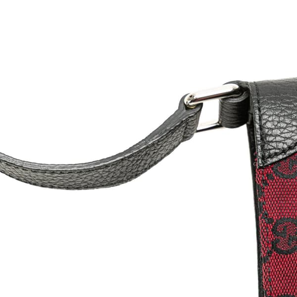 Pre-owned Gucci GG Canvas Shoulder Bag  Red
