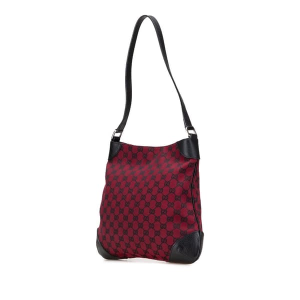 Pre-owned Gucci GG Canvas Shoulder Bag  Red
