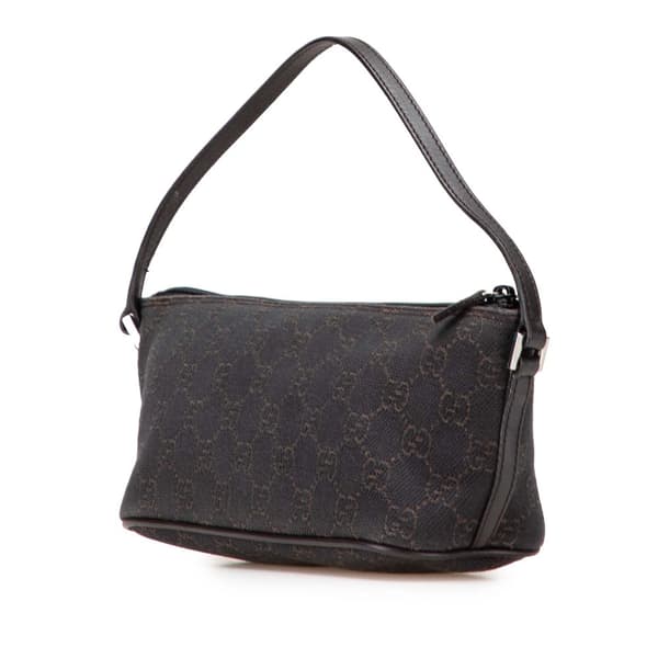 Pre-owned Gucci GG Denim Boat Brown