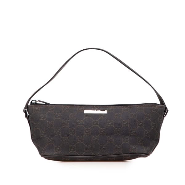 Pre-owned Gucci GG Denim Boat Brown
