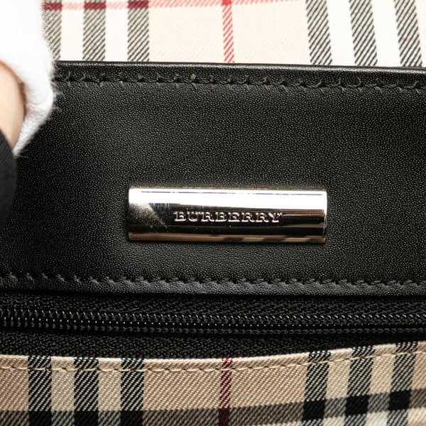 Pre-owned Burberry Leather Flap Shoulder Bag Black