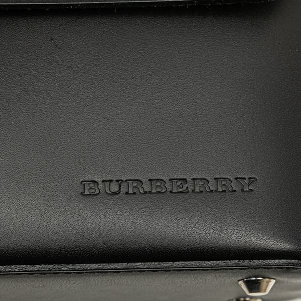 Pre-owned Burberry Leather Flap Shoulder Bag Black
