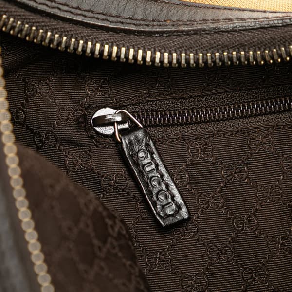 Pre-owned Gucci Canvas Shoulder Bag Brown