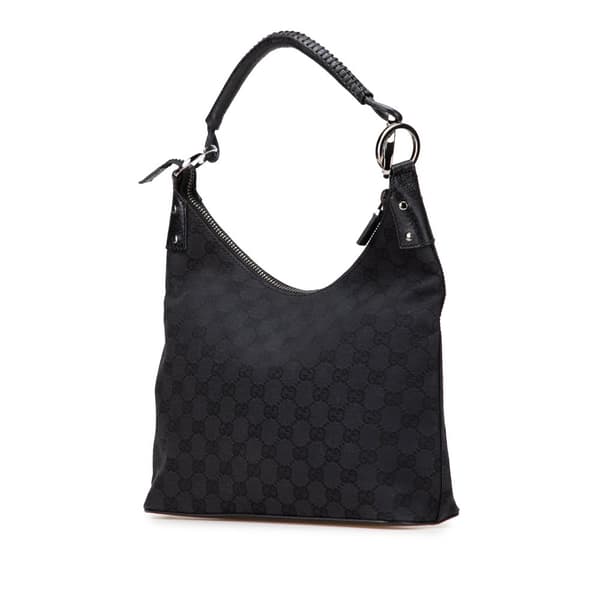 Pre-owned Gucci GG Canvas Shoulder Bag Black