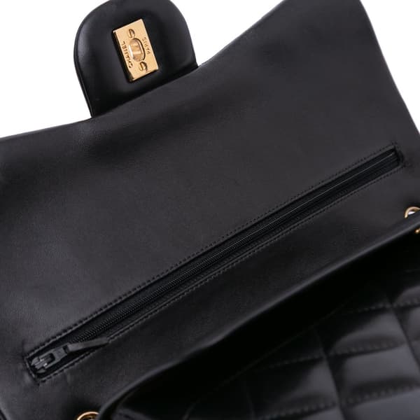 Pre-owned Chanel Jumbo Classic Lambskin Double Flap Black