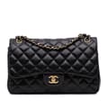 Miniatyrbild 1 av 10: Pre-owned Chanel Jumbo Classic Lambskin Double Flap Black