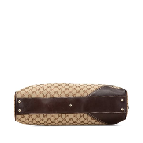 Pre-owned Gucci GG Canvas New Britt Shoulder Bag Brown