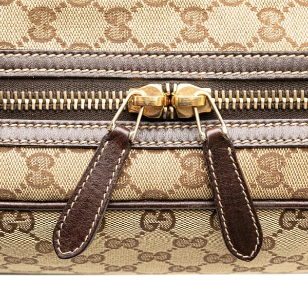 Pre-owned Gucci GG Canvas New Britt Shoulder Bag Brown