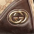 Miniatyrbild 8 av 9: Pre-owned Gucci GG Canvas New Britt Shoulder Bag Brown