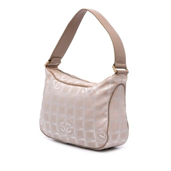 Pre-owned Chanel New Travel Line Nylon Shoulder Bag Brown