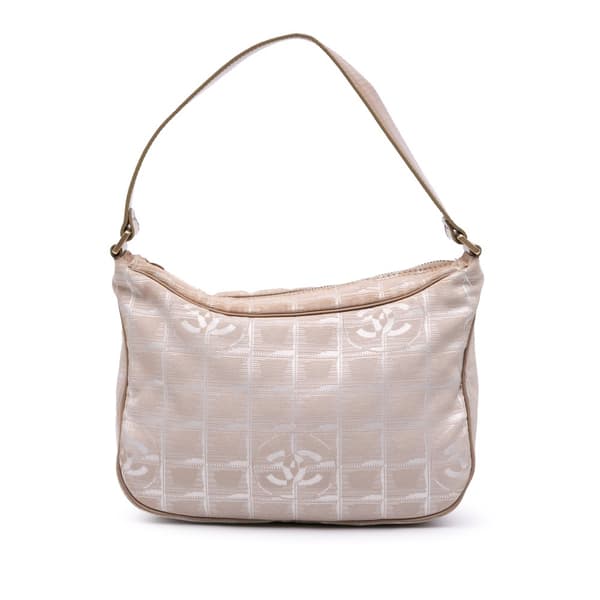 Pre-owned Chanel New Travel Line Nylon Shoulder Bag Brown