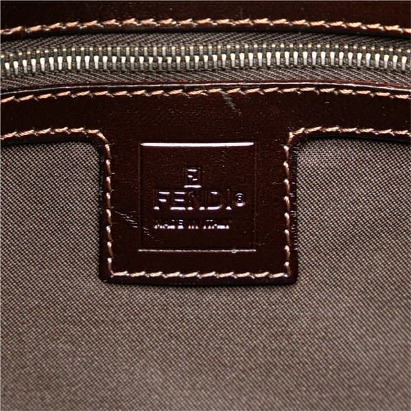 Pre-owned Fendi Zucca Canvas Shoulder Bag Brown