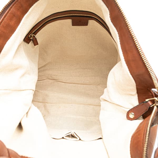 Pre-owned Gucci Leather Eva Shoulder Bag Brown