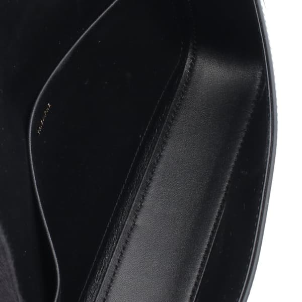 Pre-owned Celine Shiny Calfskin Claude Shoulder Bag Black