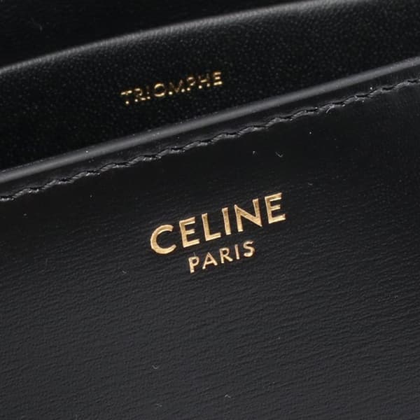 Pre-owned Celine Shiny Calfskin Claude Shoulder Bag Black