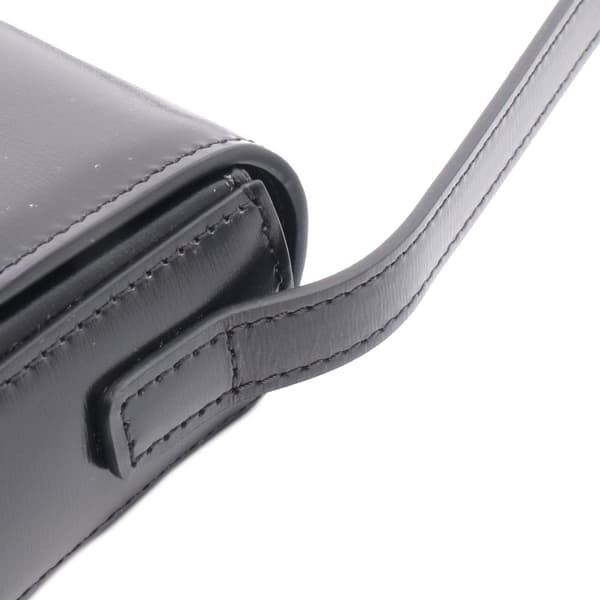 Pre-owned Celine Shiny Calfskin Claude Shoulder Bag Black