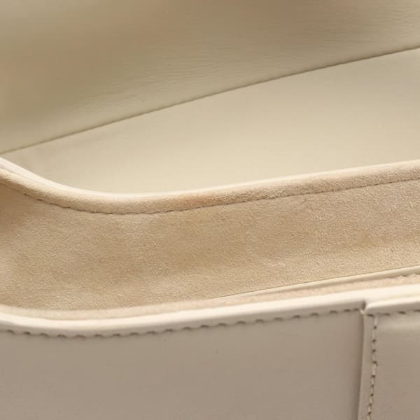 Pre-owned Dior Ultra Matte Calfskin Saddle Bag White