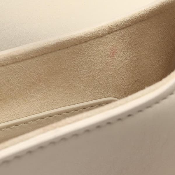 Pre-owned Dior Ultra Matte Calfskin Saddle Bag White