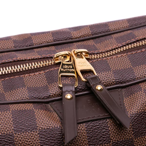 Pre-owned Louis Vuitton Damier Ebene Rivington GM Brown