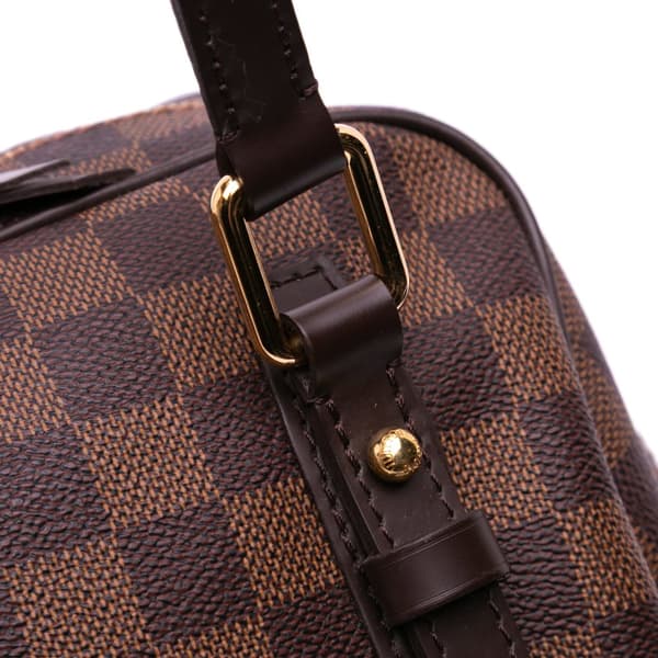 Pre-owned Louis Vuitton Damier Ebene Rivington GM Brown