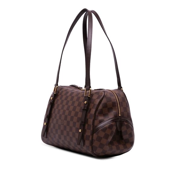 Pre-owned Louis Vuitton Damier Ebene Rivington GM Brown