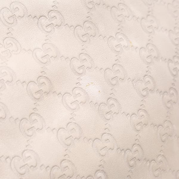 Pre-owned Gucci Guccissima Horsebit Pelham Shoulder Bag White