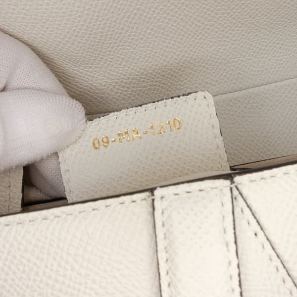 Pre-owned Dior Grained Calfskin Saddle Bag White