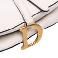 Miniatyrbilde 6 av 8: Pre-owned Dior Grained Calfskin Saddle Bag White