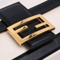 Miniatyrbilde 8 av 10: Pre-owned Fendi Bicolor Leather Chain Midi Baguette White