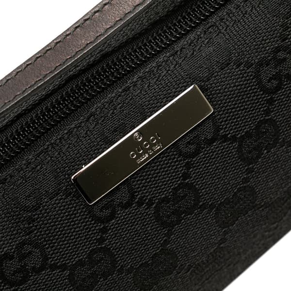 Pre-owned Gucci GG Canvas Boat Black