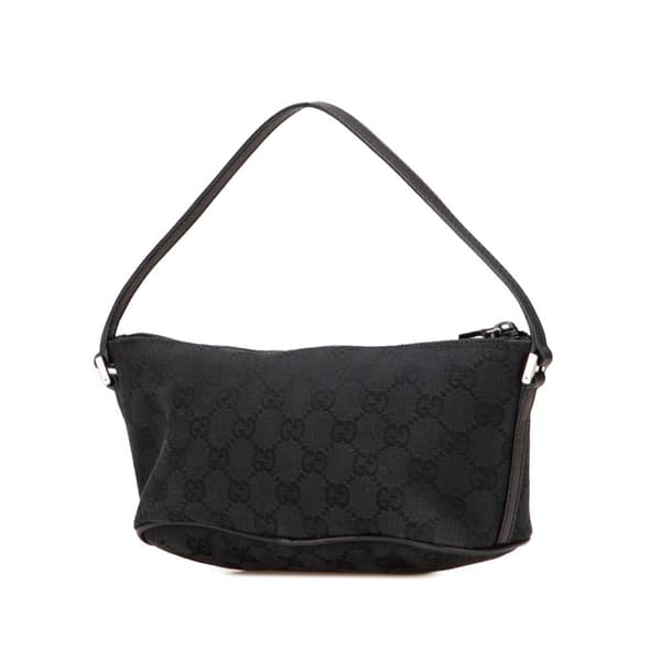 Pre-owned Gucci GG Canvas Boat Black