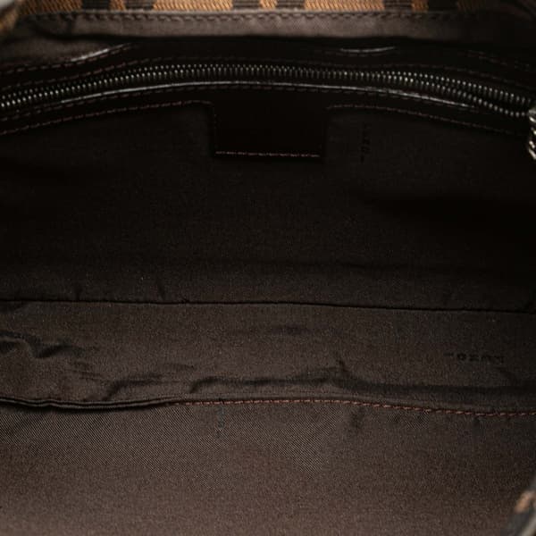 Pre-owned Fendi Zucca Canvas Shoulder Bag Brown