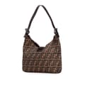 Miniatyrbilde 2 av 10: Pre-owned Fendi Zucca Canvas Shoulder Bag Brown