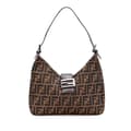 Miniatyrbilde 1 av 10: Pre-owned Fendi Zucca Canvas Shoulder Bag Brown