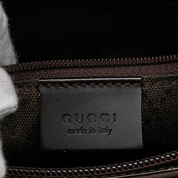 Pre-owned Gucci GG Nylon Shoulder Bag Brown