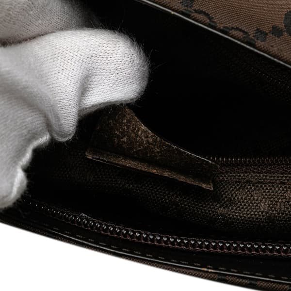 Pre-owned Gucci GG Nylon Shoulder Bag Brown