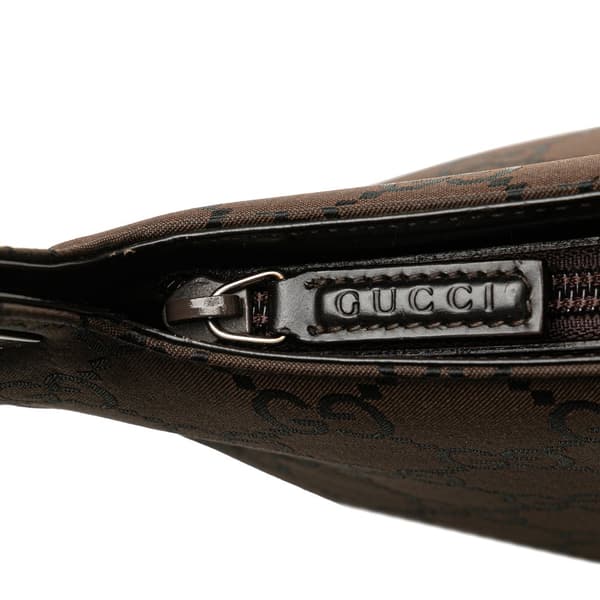 Pre-owned Gucci GG Nylon Shoulder Bag Brown