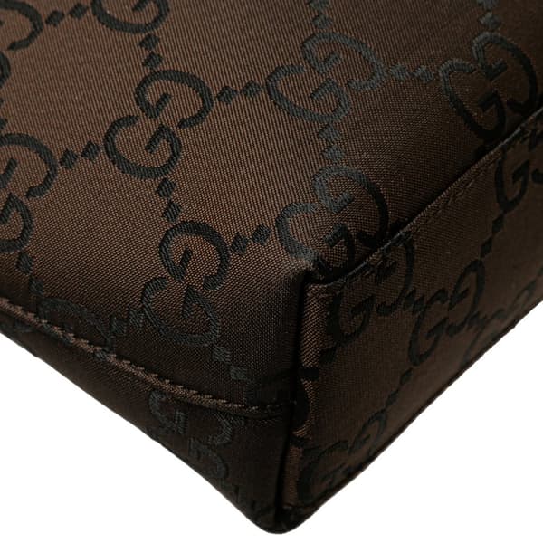 Pre-owned Gucci GG Nylon Shoulder Bag Brown