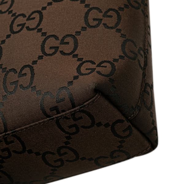 Pre-owned Gucci GG Nylon Shoulder Bag Brown