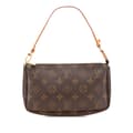 Miniatyrbild 1 av 9: Pre-owned Louis Vuitton Monogram Pochette Accessoires Brown