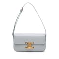 Miniatyrbild 1 av 10: Pre-owned Celine Shiny Calfskin Claude Shoulder Bag Gray